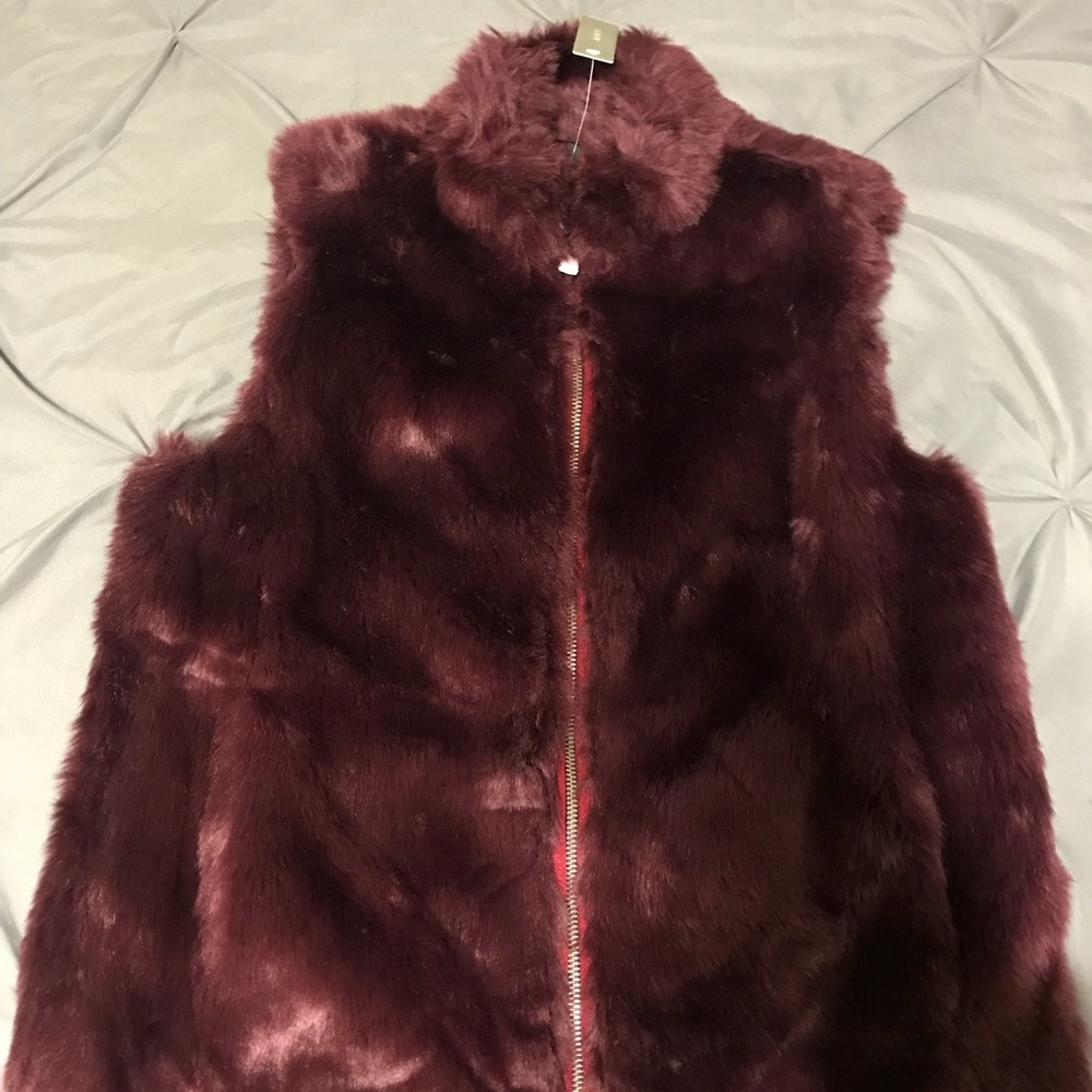 J. Crew Faux Fur Vest Size XS